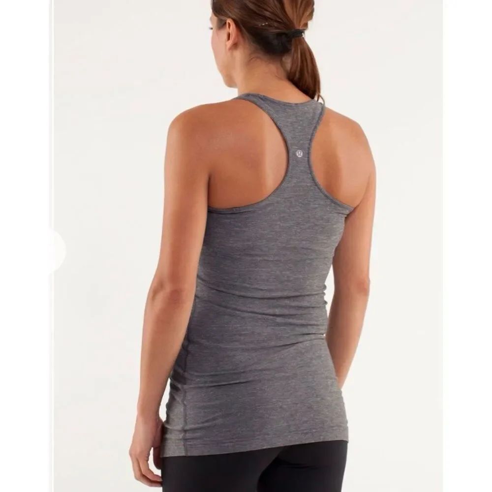 Lululemon Cool Racerback tank extra long in heathered gray - 6